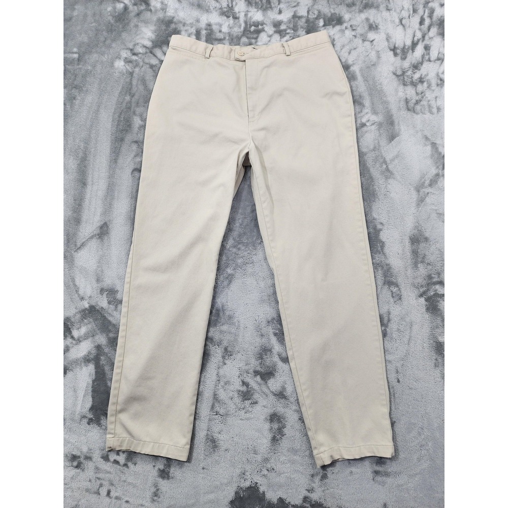 Vintage Dockers Pants Womens 18 Beige Stretch Straight‎ Leg Khaki Chino Twill